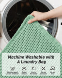 AMOAMI Upgraded Waffle Bath Mat, Super Absorbent Non Slip Bath Mats for Bathroom Floor, Machine Washable Bathroom Rugs with Tassels, Rubber Backed Bathroom Mats, Ultra Soft, 18&34; x 30&34;, Brown - Homesidy.com