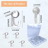 50 PCS Push Pin Hooks, Plastic Heads Cork Board Hooks Decorative Thumb Tacks Hook for Photo Wall, Bulletin Board, Home Wall, Home Office School Supplies (Black and Clear) - Homesidy.com