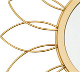 3 Pack Metal Mirrors for Wall Sunburst Wall Mirrors Home Décor Decorative Hanging Wall Art for Living Room Bedroom Entryway (Gold, Flower Sunburst) - Homesidy.com