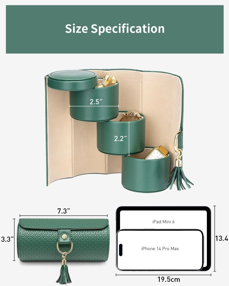 Vlando Travel Jewelry Case for Women, Travel Essential, Travel Must Haves Jewelry Travel Organizer for Girls, Christmas Gifts for Travelers Couples Mom Friends - Black - Homesidy.com