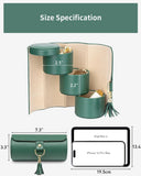 Vlando Travel Jewelry Case for Women, Travel Essential, Travel Must Haves Jewelry Travel Organizer for Girls, Christmas Gifts for Travelers Couples Mom Friends - Black - Homesidy.com