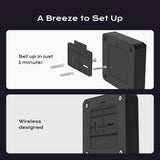 31in Wireless Wall Sconces Set of Two, [Creates Sunset Glow Ambiance] Dimmable 2700K–6000K with 8000mAh Battery &amp; Display, Touch/Remote Control, Rechargeable Wall Lamps for Home Decor – Black - Homesidy.com