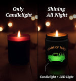 Merry Christmas Candles with Warmer LED, Christmas Decor Gifts Winter Candle with Pine Wood Spice Scents, Cypress Candle Over 40 Hours Burn Time, Home Decorations Indoor, 100% Soy Wax,White - Homesidy.com