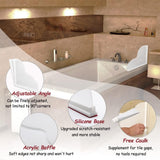 Spidfee Shower Splash Guard Kit, Large Splash Guards for Bathtub Waterproof Self - Adhesive Shower Corner Guards to Keep Water in Shower or Bath, Pack of 2 (9.25 x 9.25 inches) - Homesidy.com