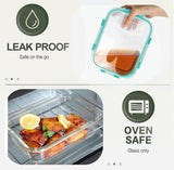 KOMUEE 10 Packs 30 oz Glass Meal Prep Containers,Glass Food Storage Containers with Lids,Airtight Lunch Bento Boxes,Microwave,Freezer and Dishwasher,Gray - Homesidy.com