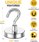 DIYMAG Magnetic Hooks, 30lbs Magnet Hook 2025 Cruise Cabin Ship Essentials Heavy Duty Strong Magnets Refrigerator Fridge Hanging for Classroom Beach Vacation Kitchen Grills Home 20 Pack (Silver) - Homesidy.com