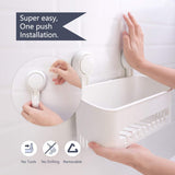 TAILI Shower Caddy Suction Cup 2 Pack with Hooks &amp; Soap holder, Heavy Duty Shower Organizer for Bathroom, No Drilling Bathroom Organizer with Large Capacity, Black Metal Storage Basket - Homesidy.com