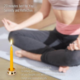 20 Minute Pure Beeswax Candles, Drip - Free Meditation Candles, Mini Taper Candles, Set of 50 Without Brass Candle Holders - Homesidy.com