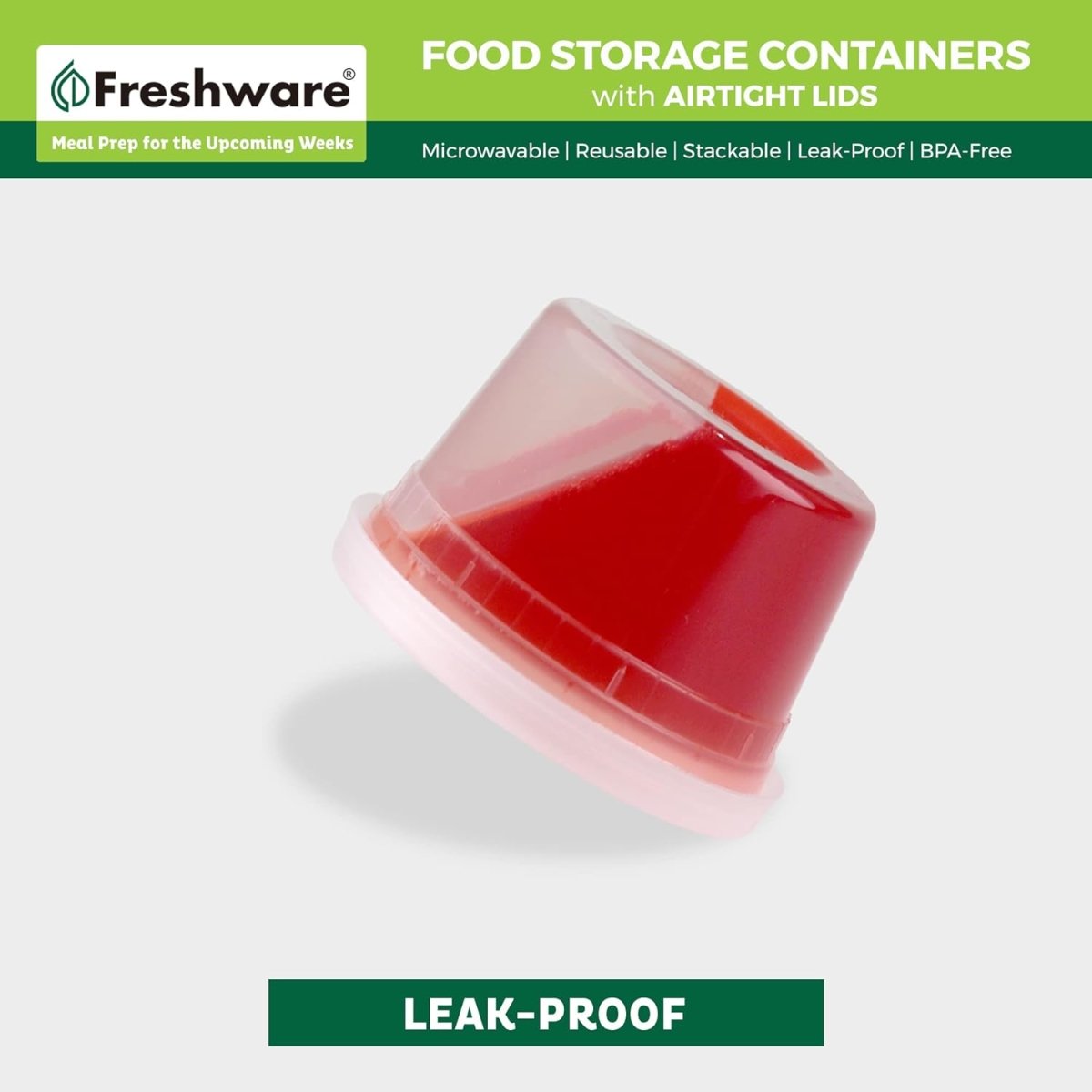 Freshware Food Storage Containers [36 Set] 16 oz Plastic Deli Containers with Lids, Slime, Soup, Meal Prep Containers | BPA Free | Stackable | Leakproof | Microwave/Dishwasher/Freezer Safe - Homesidy.com
