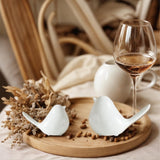 GJFASGF Small Animal Statues, White Bird Figurines Home Decor, Modern Home Decorative, Ceramic Decor for Office Desktop, Bookshelf, Bedroom, Living Room, Cabinets (White 2 Pcs) - Homesidy.com