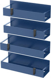 HuggieGems Metal 4 Pack Magnetic Spice Storage Rack Organizer for Refrigerator and Oven, Black Fridge Organizers and Storage - Homesidy.com