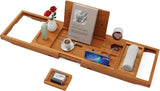 Premium Bathtub Tray Caddy, Expandable Bath Tray, Unique House Warming Gifts, New Home, Anniversary and Wedding Gifts for Couple, Bridal Shower Gift for Women - Homesidy.com