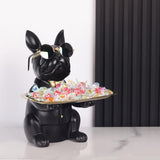 French Bulldog Gifts Statue Tray Organizer for Keys, Candy, Jewelry, Earrings, Entrance Piggy Bank - Modern Decor Resin French Bulldog Decor Entryway Table, Coffee Table, Office Desk, Home Decor - Homesidy.com