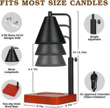 Modern Candle Warmer Lamp with Timer, Dimmable Candle Lamp Warmer, Men Women Christmas Birthday Gifts, Black Candle Warmer, Adjustable Candle Light Warmer, Cozy Living Room Bedroom Home Decor - Homesidy.com