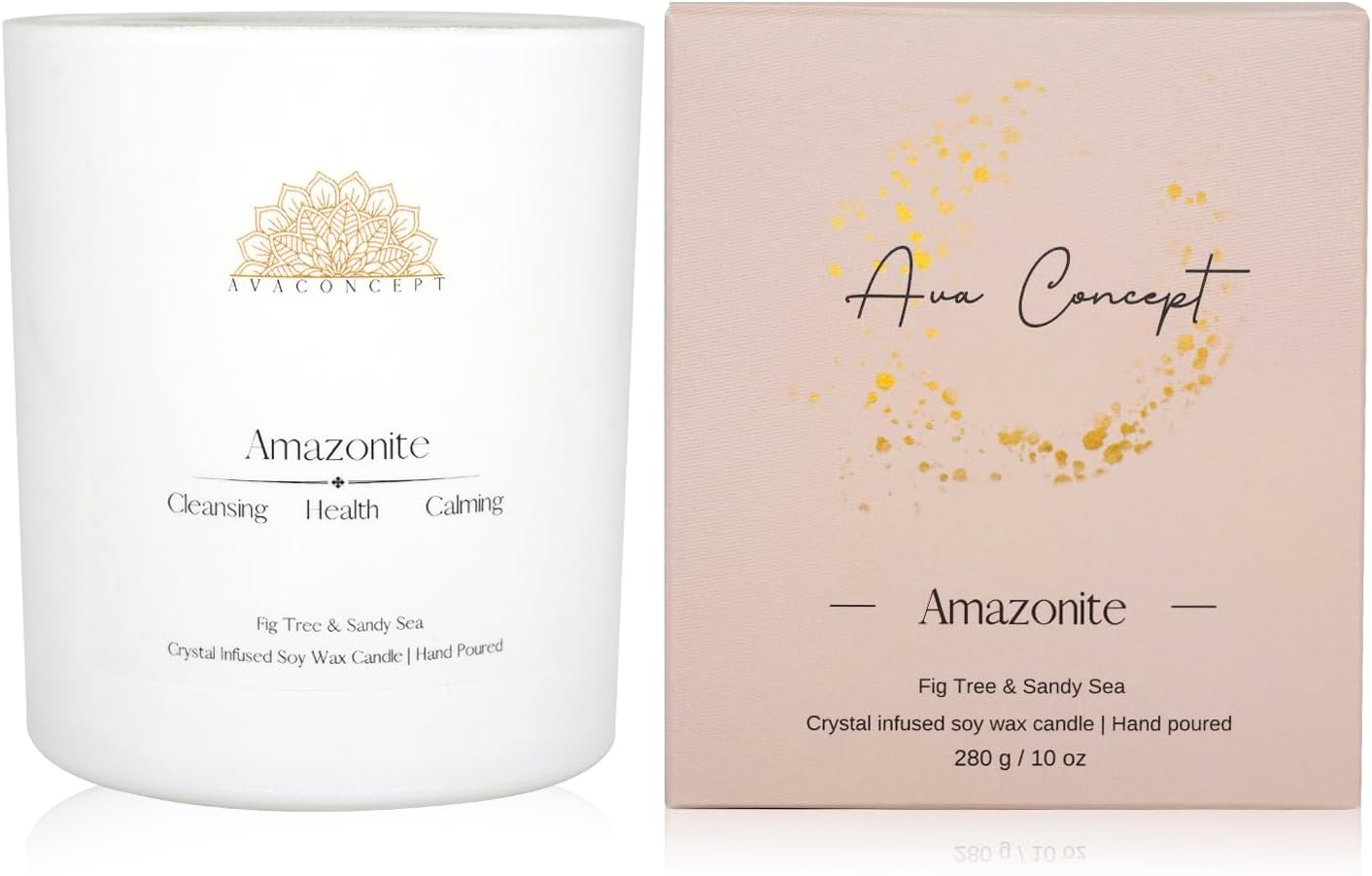 ava concept - Soy Candles with Crystals - Aromatherapy Scented Candle for Women - Lavender Vanilla Gift Set - Small Wax Melts - 3 Pack 3.5oz - Homesidy.com