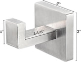 IBosins 4 Pack Towel Hooks Hand Towel Holder for Bathroom Wall Livingroom Bedroom Kitchen Closet Heavy Duty Stainless Steel Hook Hanger for Robe, Bath Towel, Coat (Square Matte Black) - Homesidy.com