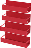 HuggieGems Metal 4 Pack Magnetic Spice Storage Rack Organizer for Refrigerator and Oven, Black Fridge Organizers and Storage - Homesidy.com