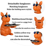 French Bulldog Gifts Statue Tray Organizer for Keys, Candy, Jewelry, Earrings, Entrance Piggy Bank - Modern Decor Resin French Bulldog Decor Entryway Table, Coffee Table, Office Desk, Home Decor - Homesidy.com