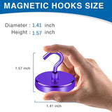 LOVIMAG Magnetic Hooks, 12 Pack 30lbs Magnet Hook 2025 Cruise Cabin Ship Essentials Heavy Duty Strong Magnets Refrigerator Fridge Hanging for Classroom Beach Vacation Kitchen Grills Home (Black) - Homesidy.com