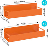HuggieGems Metal 4 Pack Magnetic Spice Storage Rack Organizer for Refrigerator and Oven, Black Fridge Organizers and Storage - Homesidy.com