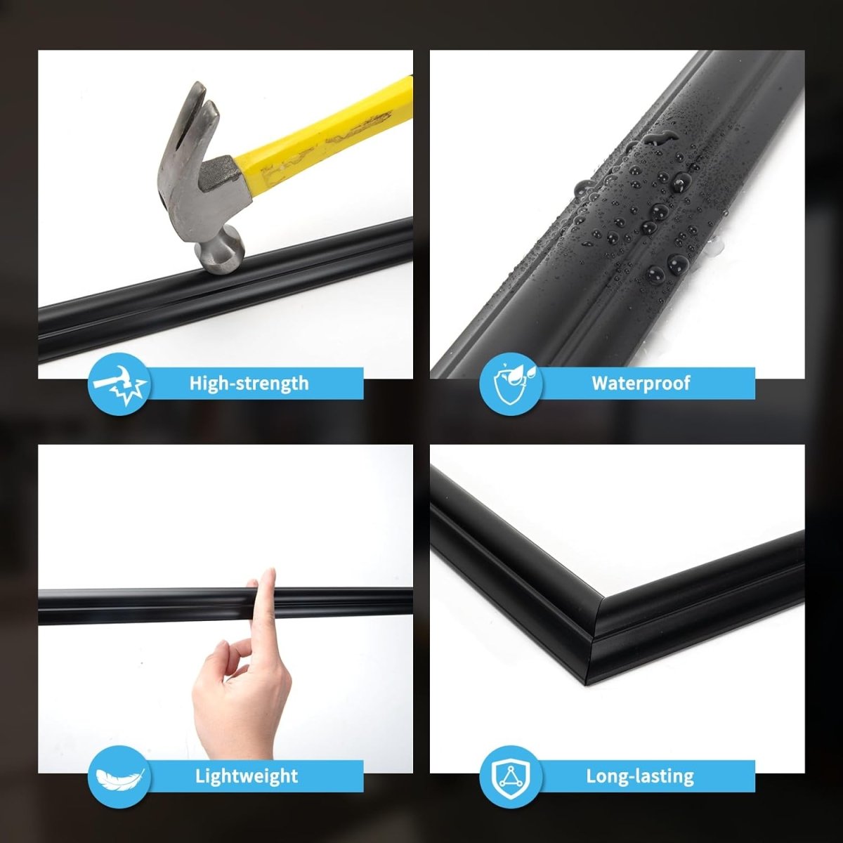 Art3d Pre - Cut Wall Molding Set of 6 pcs, Ready - to - Assemble Wainscoting Panels for Interior Wall Décor Living Room Bedroom Accent Wall - Installed with Glue, 3 Top 3 Bottom - Homesidy.com