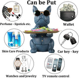 French Bulldog Gifts Statue Tray Organizer for Keys, Candy, Jewelry, Earrings, Entrance Piggy Bank - Modern Decor Resin French Bulldog Decor Entryway Table, Coffee Table, Office Desk, Home Decor - Homesidy.com