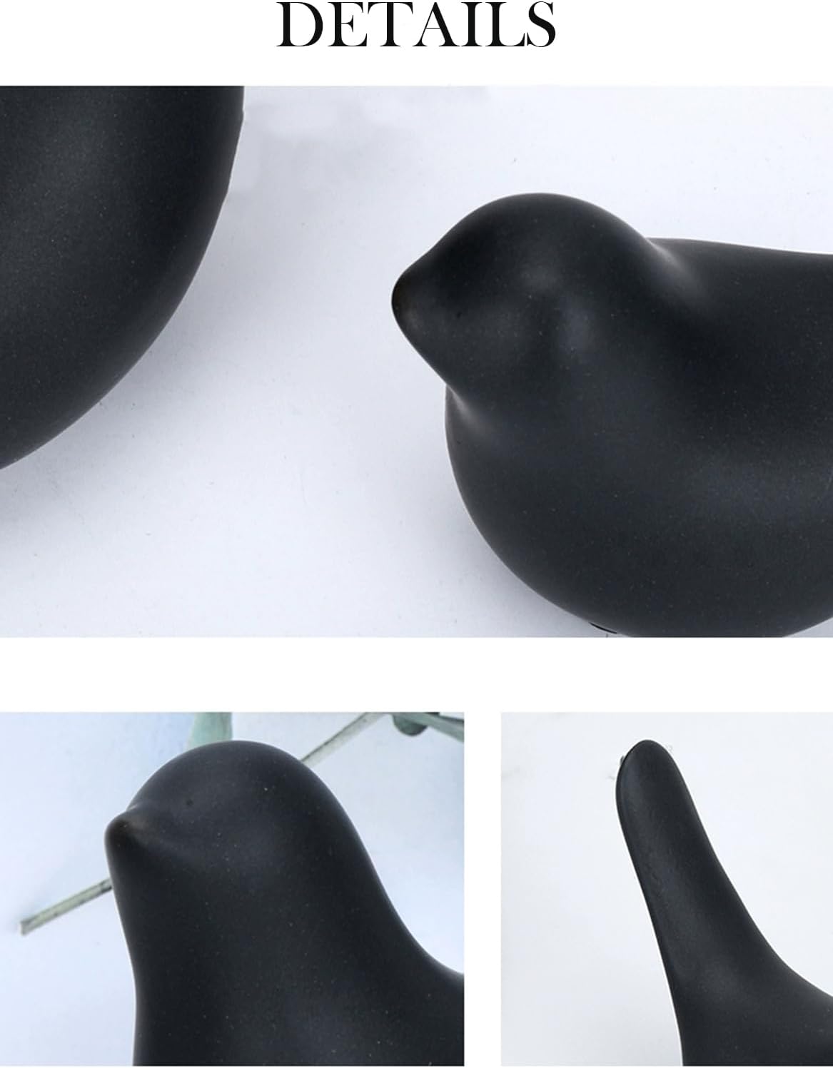 GJFASGF Small Animal Statues, White Bird Figurines Home Decor, Modern Home Decorative, Ceramic Decor for Office Desktop, Bookshelf, Bedroom, Living Room, Cabinets (White 2 Pcs) - Homesidy.com