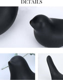GJFASGF Small Animal Statues, White Bird Figurines Home Decor, Modern Home Decorative, Ceramic Decor for Office Desktop, Bookshelf, Bedroom, Living Room, Cabinets (White 2 Pcs) - Homesidy.com