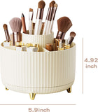 fanado 360° Rotate Makeup Brush Holder Organizer, Makeup Organizers Countertop, Makeup organization and Skincare Storage for Vanity, Desktop, Bathroom (White) - Homesidy.com