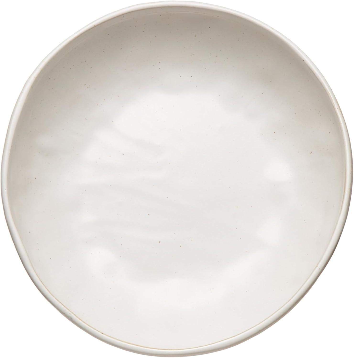 Creative Co - Op Stoneware Bowl w Reactive Glaze, White - Homesidy.com