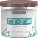 Candle - lite Essential Elements Scented Candles, Eucalyptus &amp; Mint Leaf, 14.75 oz Jar, Proudly Poured in The USA, Aromatherapy, 3 - Wick with 45 Hours Burn Time, Perfect for Creating a Relaxing Ambiance - Homesidy.com