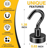 DIYMAG Garage Storage Hooks 6 Pack, 30lbs 2025 Cruise Cabin Ship Essentials N52 Magnetic Hook Heavy Duty Strong Wall Mount Magnets Fridge for Classroom Wall Mount Kitchen Grills Silver - Homesidy.com