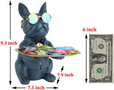 French Bulldog Gifts Statue Tray Organizer for Keys, Candy, Jewelry, Earrings, Entrance Piggy Bank - Modern Decor Resin French Bulldog Decor Entryway Table, Coffee Table, Office Desk, Home Decor - Homesidy.com