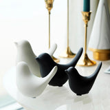 GJFASGF Small Animal Statues, White Bird Figurines Home Decor, Modern Home Decorative, Ceramic Decor for Office Desktop, Bookshelf, Bedroom, Living Room, Cabinets (White 2 Pcs) - Homesidy.com