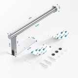 ASTOFLI Paper Towel Holder Under Cabinet No Drilling, Self Adhesive Paper Towel Holder Wall Mount for Kitchen Rack, Under Counter Napin Holder No Drill, 304 Stainless Steel Matte Black - Homesidy.com