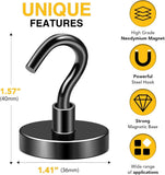 DIYMAG Garage Storage Hooks 6 Pack, 30lbs 2025 Cruise Cabin Ship Essentials N52 Magnetic Hook Heavy Duty Strong Wall Mount Magnets Fridge for Classroom Wall Mount Kitchen Grills Silver - Homesidy.com