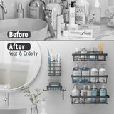 Liuoud 5 Pack Shower Caddy Organizer Rack Shelf for Inside Shower, Adhesive Bathroom Wall Storage Basket Rustproof Stainless Steel Shampoo Holder, Girly Bathroom Accessory Decor Set, Pink - Homesidy.com