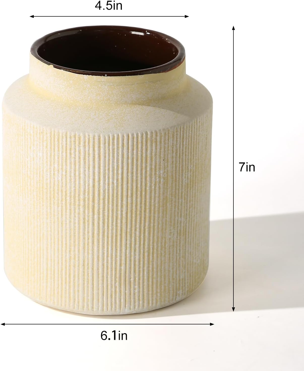Rustic Vases for Home Decor. Ceramic Vase for Dining Table Decor. Terracotta Decorative Vase 6.1IN. ZSHLXM - Homesidy.com