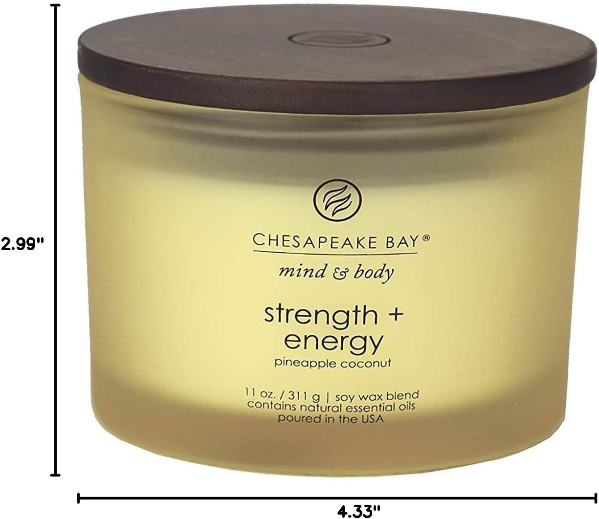 Chesapeake Bay Candle Mind &amp; Body 3 - Wick Coffee Table Jar Candle, Nourish Renew (Coconut &amp; Sandalwood) - Homesidy.com