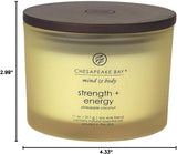 Chesapeake Bay Candle Mind &amp; Body 3 - Wick Coffee Table Jar Candle, Nourish Renew (Coconut &amp; Sandalwood) - Homesidy.com