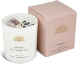 ava concept - Soy Candles with Crystals - Aromatherapy Scented Candle for Women - Lavender Vanilla Gift Set - Small Wax Melts - 3 Pack 3.5oz - Homesidy.com