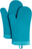 KITCHENAID Ribbed Soft Silicone Oven Mitt 2 - Pack Set, 7.5&34;x13&34;, Milkshake - Homesidy.com