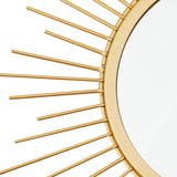 3 Pack Metal Mirrors for Wall Sunburst Wall Mirrors Home Décor Decorative Hanging Wall Art for Living Room Bedroom Entryway (Gold, Flower Sunburst) - Homesidy.com