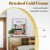 VooBang Arched Wall Mirror, 30 x 38 inch Arch Bathroom Mirror, Wall Mounted Vanity Mirror with Arch Metal Frame, Modern Bathroom Vanity Mirror for Bedroom, Living Room, Hanging or Leaning, Black - Homesidy.com