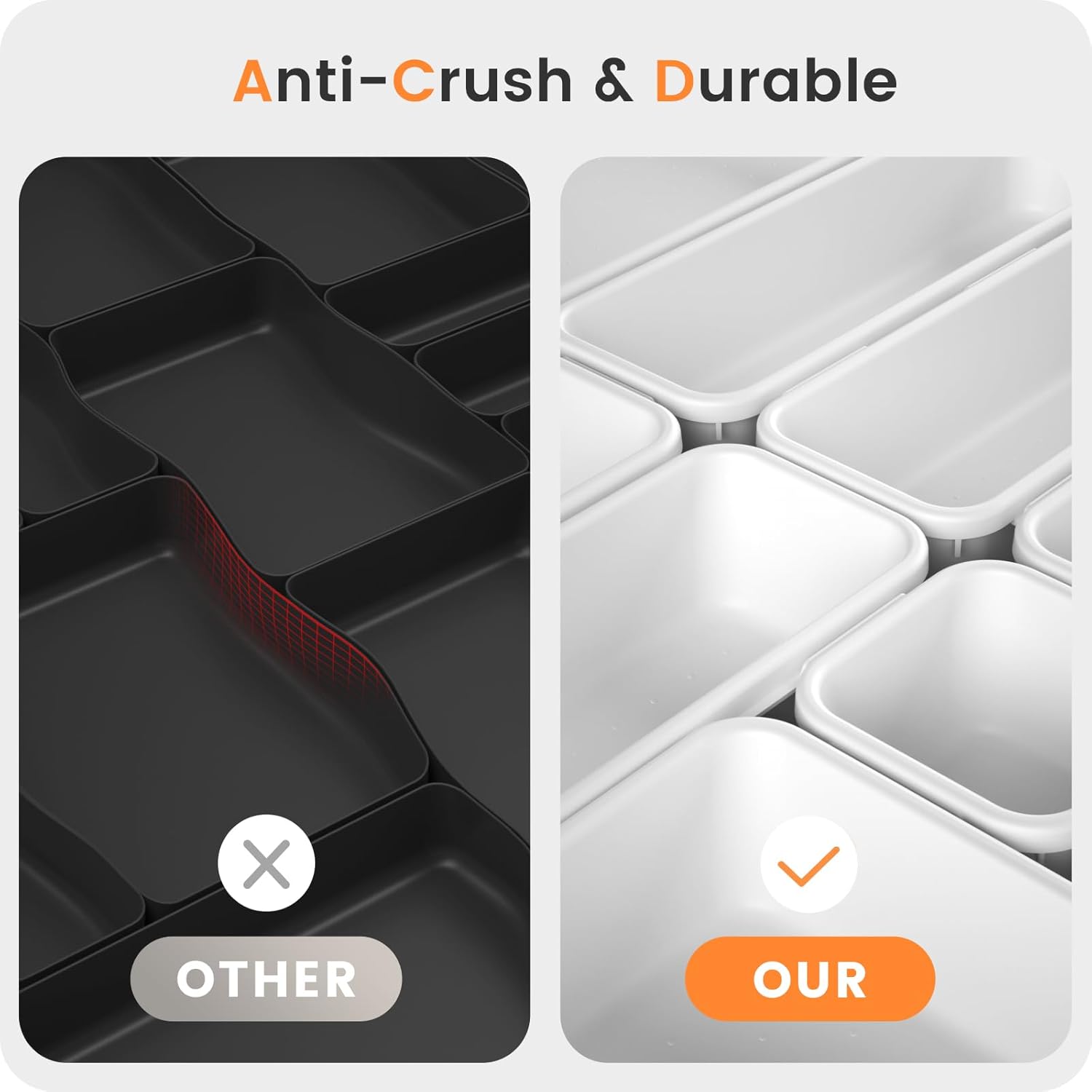 A - LuGei 【Military Grade Drawer Organizer, 【𝟱𝗦𝗶𝘇𝗲】 Makeup organizer, 【Holds 177 Items】 Bathroom Organizers and Storage, Organization and Storage, Desk Drawer Organizer for Bathroom Vanity - Homesidy.com