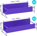 HuggieGems Metal 4 Pack Magnetic Spice Storage Rack Organizer for Refrigerator and Oven, Black Fridge Organizers and Storage - Homesidy.com