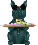 French Bulldog Gifts Statue Tray Organizer for Keys, Candy, Jewelry, Earrings, Entrance Piggy Bank - Modern Decor Resin French Bulldog Decor Entryway Table, Coffee Table, Office Desk, Home Decor - Homesidy.com