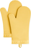KITCHENAID Ribbed Soft Silicone Oven Mitt 2 - Pack Set, 7.5&34;x13&34;, Milkshake - Homesidy.com