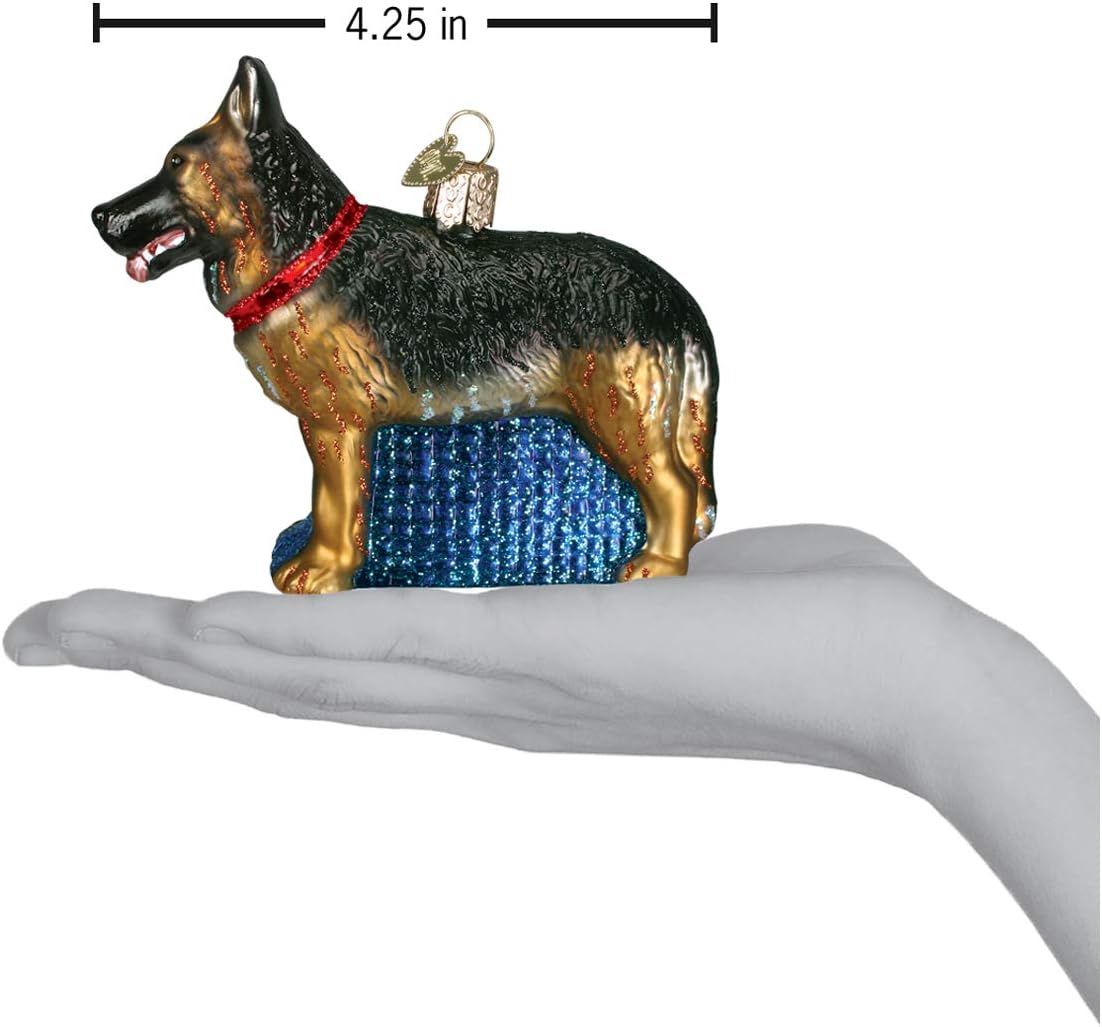 Old World Christmas Black Labrador Dog Collection Glass Blown Ornaments for Christmas Tree 3.75 x 1.5 - Homesidy.com