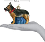 Old World Christmas Black Labrador Dog Collection Glass Blown Ornaments for Christmas Tree 3.75 x 1.5 - Homesidy.com
